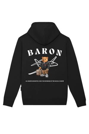 hoodie met backprint zwart