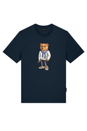 regular T-shirt donkerblauw