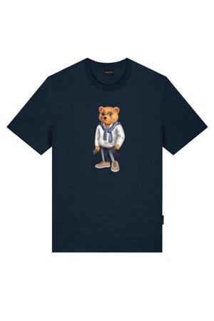 regular T-shirt donkerblauw