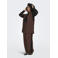 ONLY CARMAKOMA regular high waist casual broek donkerbruin
