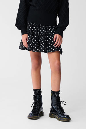 mini rok met stippen zwart