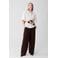 Shoeby wide leg high waist casual broek donkerbruin