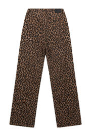 thumbnail: Shoeby straight leg jeans high waist met panterprint bruin