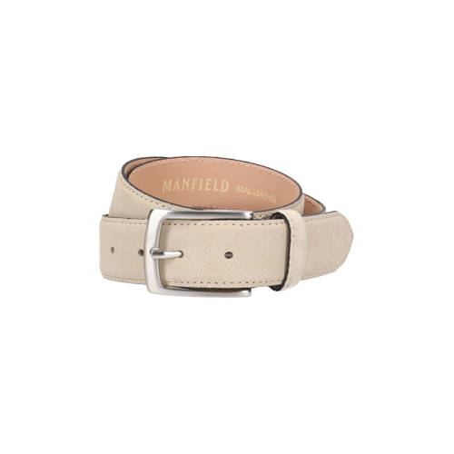 Manfield suède riem beige afbeelding
