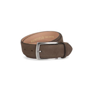 suède riem taupe