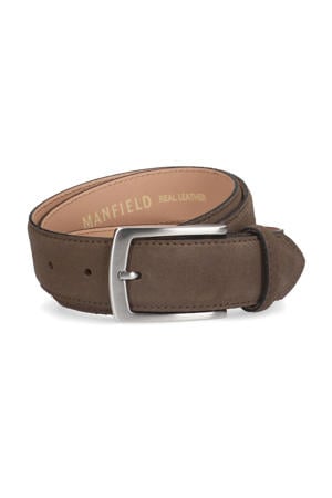 suède riem taupe