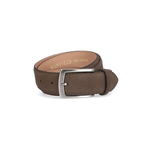 Manfield suède riem taupe afbeelding