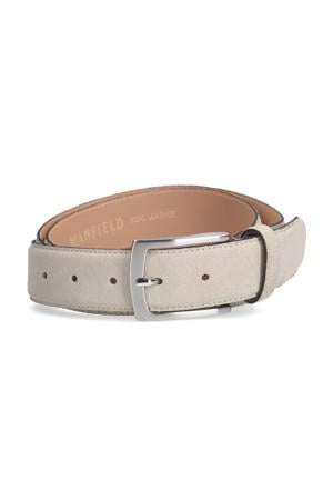 suède riem lichtbeige