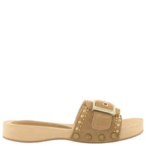 HC.BAYLO5 suède slippers lichtbruin