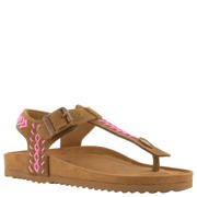 thumbnail: Colors of California HC.BIO602 suède sandalen cognac/roze