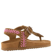 thumbnail: Colors of California HC.BIO602 suède sandalen cognac/roze