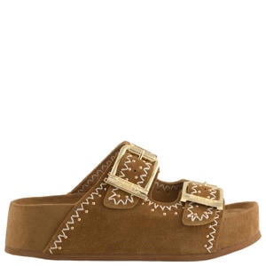 HC.DUNE08 suède slippers cognac