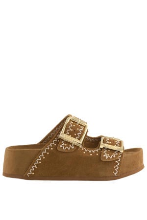 HC.DUNE08 suède slippers cognac