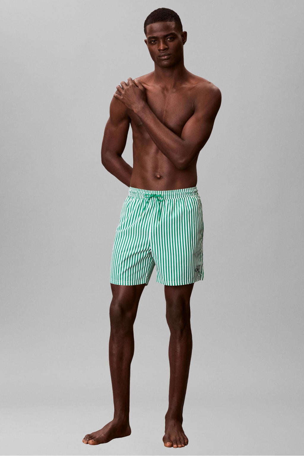 Calvin Klein zwemshort groen/wit