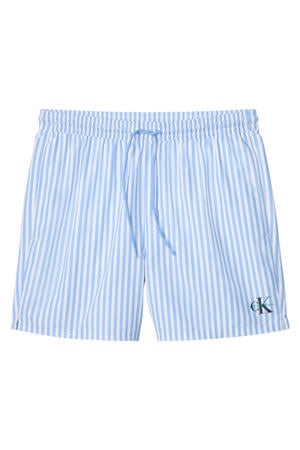zwemshort lichtblauw/wit