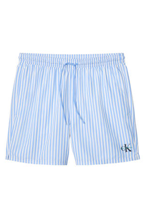 zwemshort lichtblauw/wit