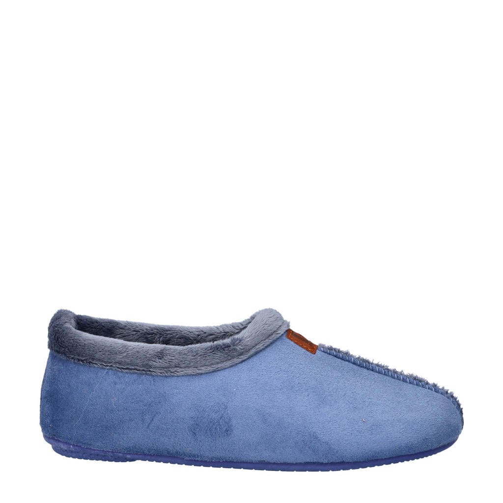 Blauwe dames Nelson Home pantoffels van textiel