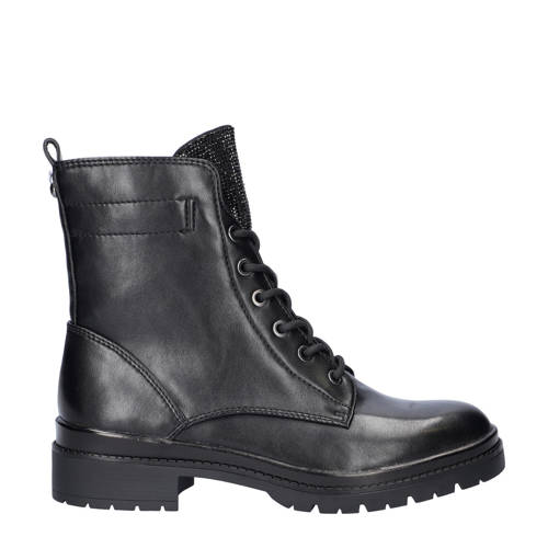 Tamaris leren veterboots zwart afbeelding