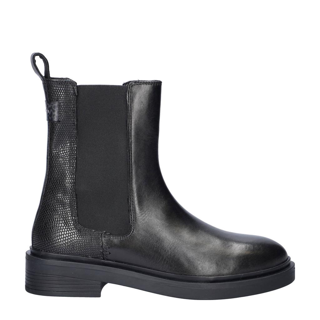 Zwarte dames Maruti leren chelsea boots met elastische inzet