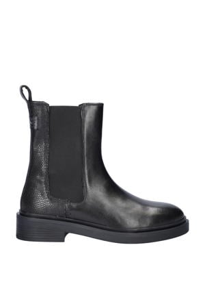 leren chelsea boots zwart