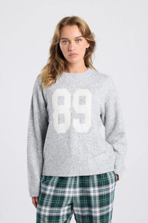 pullover grijs melange