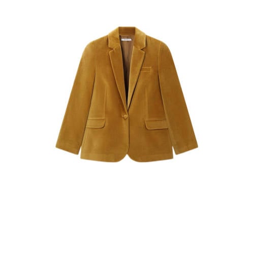 Sissy-Boy fluwelen regular blazer geel afbeelding