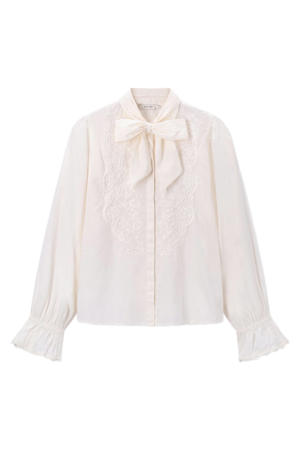 blouse met kant wit