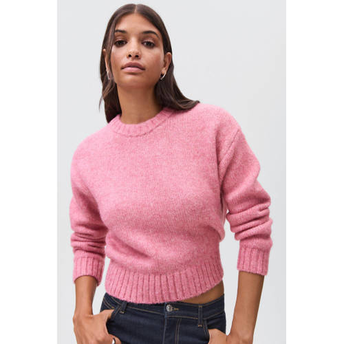 MANGO TEEN trui roze gebreid afbeelding