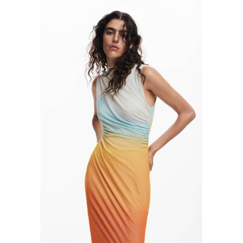 Desigual maxi jurk oranje afbeelding