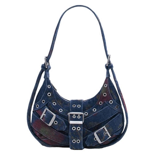 Desigual denim schoudertas blauw afbeelding