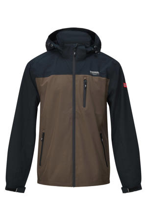 waterproof jas David zwart/donkergroen