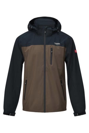 waterproof jas David zwart/donkergroen