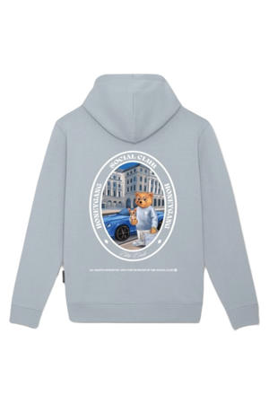 hoodie met backprint lichtblauw