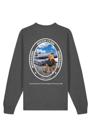 sweater met backprint antraciet