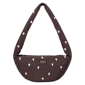 crossbody tas Puffy Hearts Mini bruin