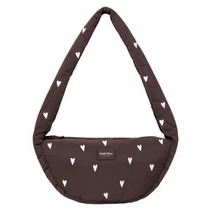 crossbody tas Puffy Hearts Mini bruin