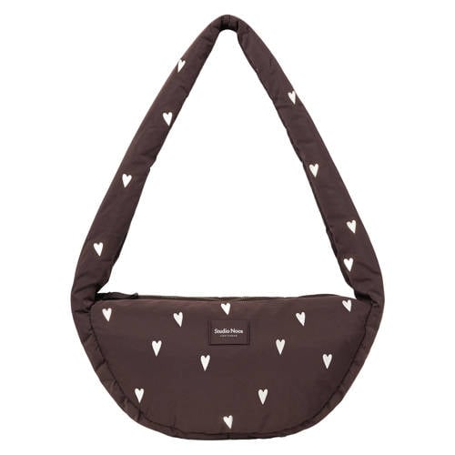 Studio Noos crossbody tas Puffy Hearts Mini bruin afbeelding