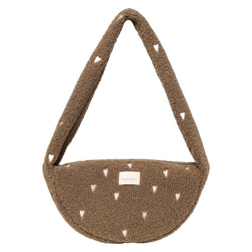 Studio Noos crossbody tas Teddy Hearts Mini bruin afbeelding