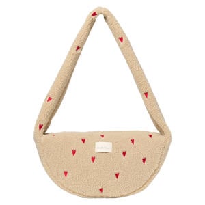 crossbody tas Teddy Hearts Mini ecru