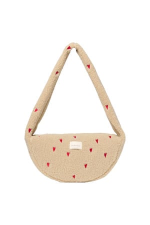 crossbody tas Teddy Hearts Mini ecru