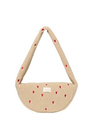 crossbody tas Teddy Hearts Mini ecru