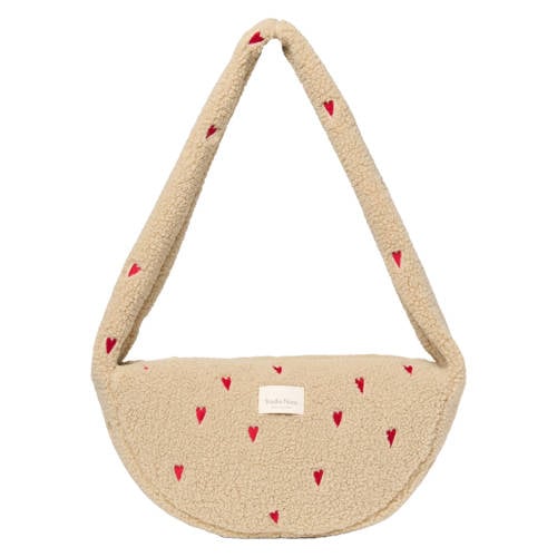 Studio Noos crossbody tas Teddy Hearts Mini ecru afbeelding