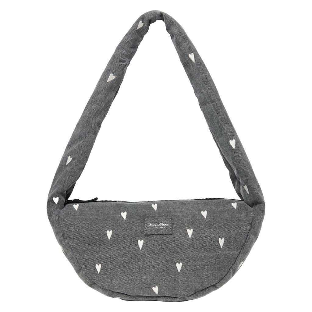 Studio Noos denim crossbody tas Denim Hearts Mini grijs