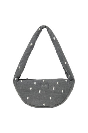 denim crossbody tas Denim Hearts Mini grijs