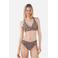 Barts high waist bikinibroekje Dauna bruin/ecru