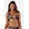 Barts voorgevormde halter bikinitop Melyd zwart/taupe/ecru