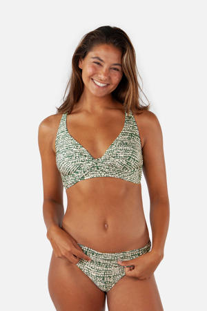 high waist bikinibroekje Cascis groen/wit
