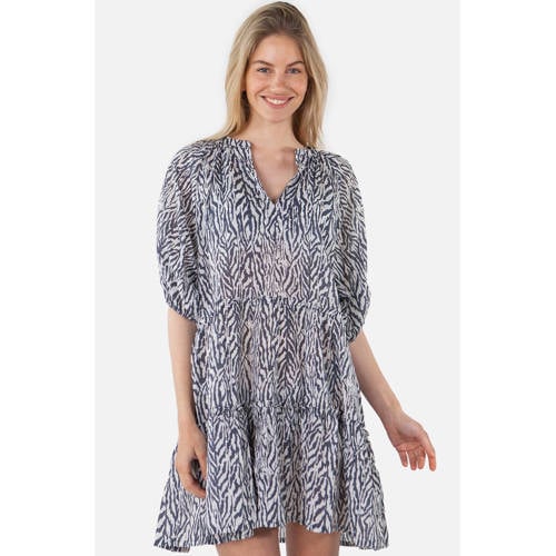 Barts strandjurk Adeliu blauw/wit afbeelding
