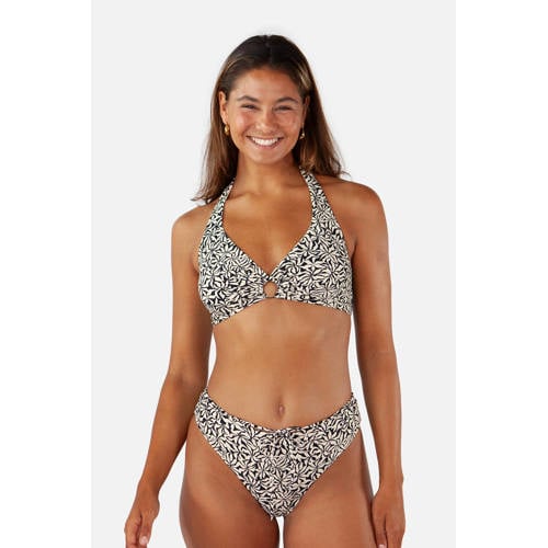 Barts high waist bikinibroekje Mahry zwart/ecru afbeelding