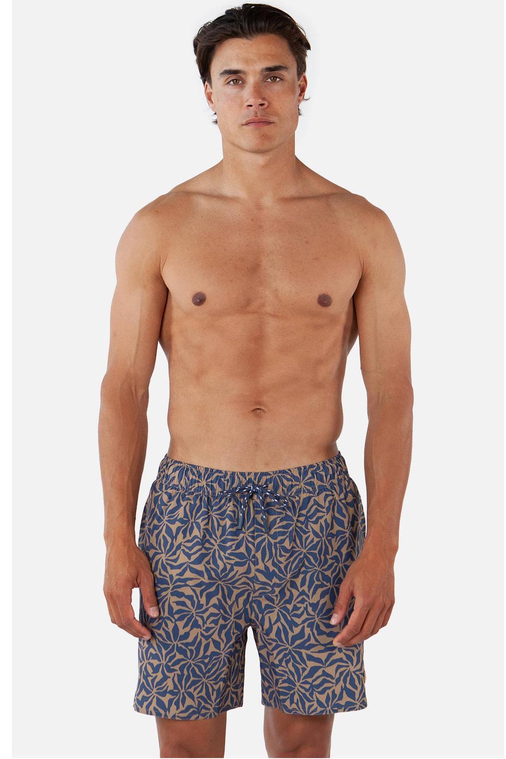 Barts zwemshort Ingleses blauw/beige